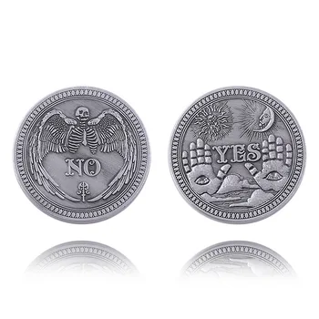 Vechi De Predicție Monede Da/Nu Gotic Decizia Banul Ochiul Care Vede Tot Îngerul Morții Nichel Morgan Dollar Coin Craniu Magie Moneda Norocoasa
